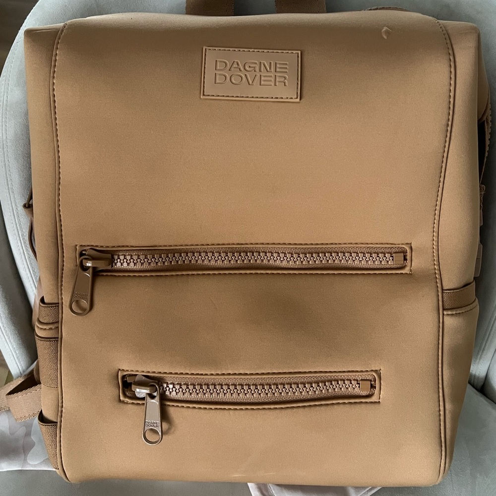 Dagne Dover Tan Backpack with Minimalist Design
